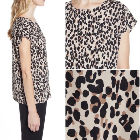 CAP SLEEVES BLOUSE By Halogen Size M - Picture 3 of 9